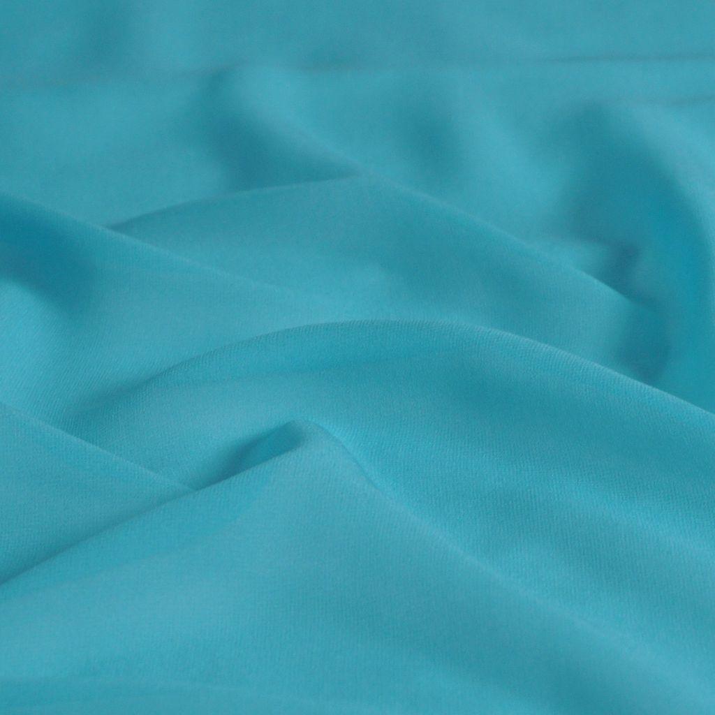 Seidenchiffon matt aqua türkis